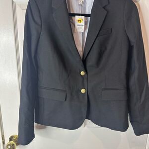 NEW Womens 4 J Crew Black and Gold Blazer with Structured Shoulders